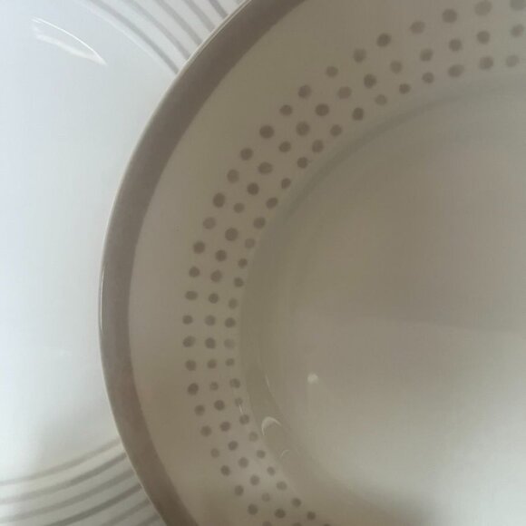 Kate Spade/Lenox Charlotte Street East Grey 4pc Setting Stripes Dots Mix Match - Picture 5 of 10